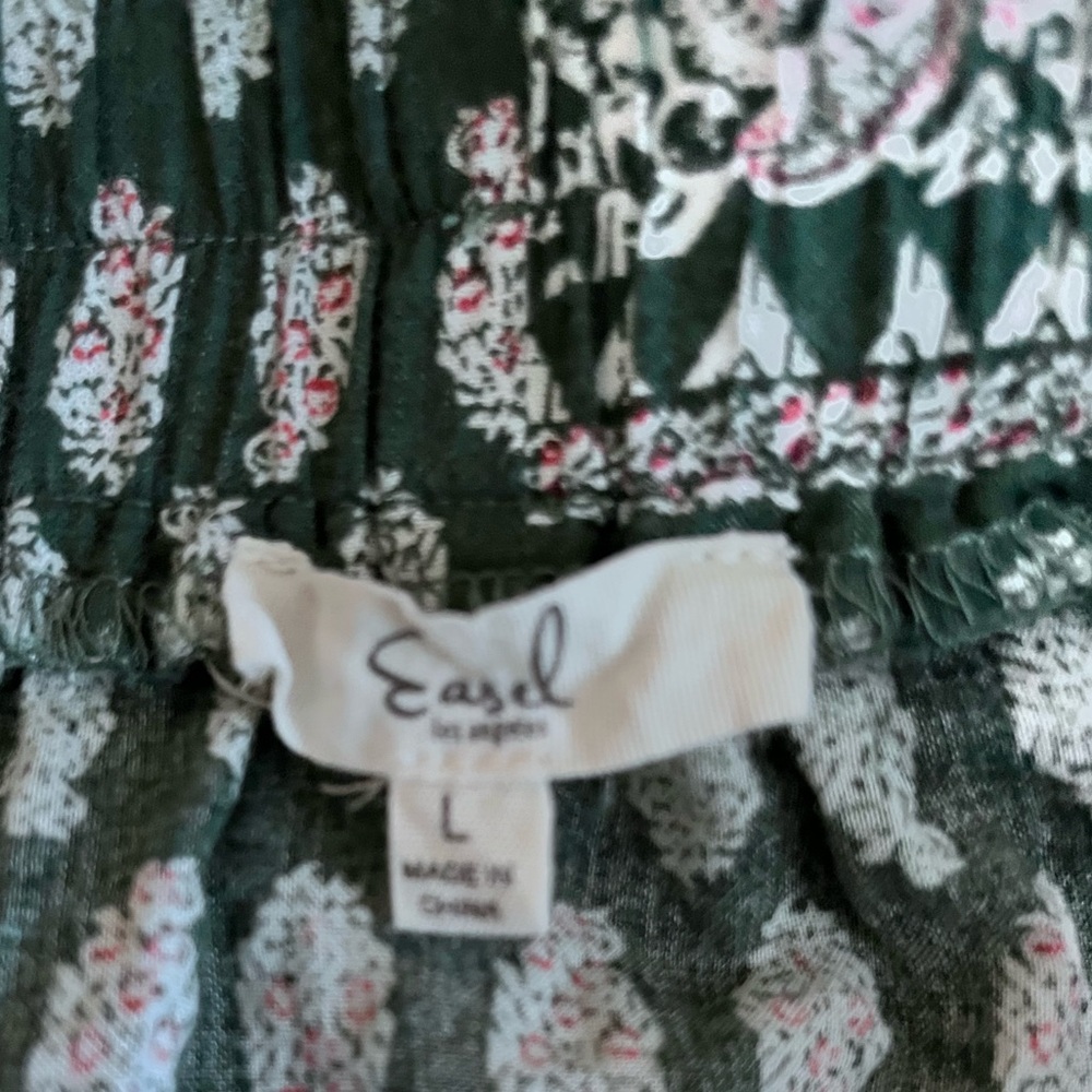 Easel Green Patchwork Maxi Skirt Size L - Picture 4 of 4